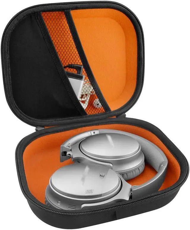 Alt view image 2 of 7 - Geekria Shield Headphones Case Compatible with JBL Tour ONE, Live 500BT, Live 650 BTNC, TUNE 750, E65BTNC Case, Replacement Hard Shell Travel Carrying Bag with Cable Storage (Black)