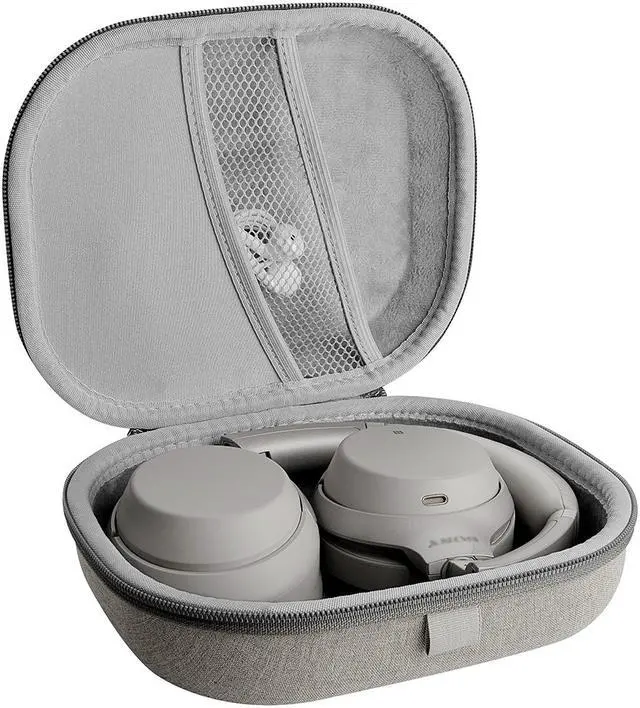 Alt view image 3 of 6 - Geekria Shield Headphones Case Compatible with Sony WH-1000XM4, WH-1000XM3, WH-1000XM2, WH-XB910N Case, Replacement Hard Shell Travel Carrying Bag with Cable Storage (Light Brown)