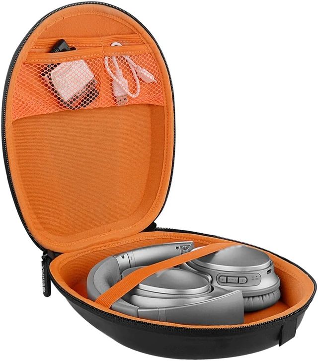 Alt view image 5 of 9 - geekria ultrashell headphones case for parrot zik, bose quietcomfort qc3, qc25, qc2, qc15, aroundear ae2w, ae2i, ae2, tp1, soundlink onear, oe, oe2, oe2i, grado, ath, akg, jbl, foldable headphones /