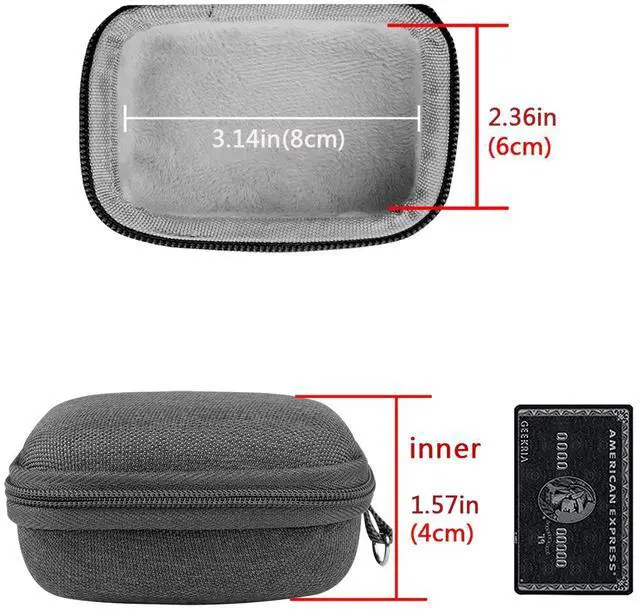 Alt view image 4 of 6 - Geekria Shield Headphones Case Compatible with Sony Wf-H800 Wireless Bluetooth Earbuds Case, Replacement Hard Shell Travel Carrying Bag with Cable Storage (Grey)