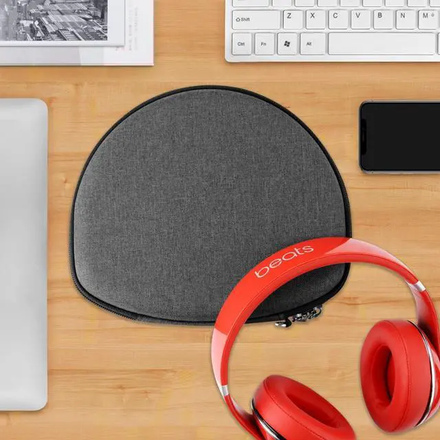 Alt view image 9 of 9 - Geekria Shield Headphones Case Compatible with Beats Studio, Studio4, Studio3.0, Studio2.0 Case, Replacement Hard Shell Travel Carrying Bag with Cable Storage (Dark Grey)