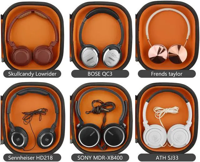 Alt view image 4 of 7 - Geekria Shield Headphones Case Compatible with JBL Tour ONE, Live 500BT, Live 650 BTNC, TUNE 750, E65BTNC Case, Replacement Hard Shell Travel Carrying Bag with Cable Storage (Black)