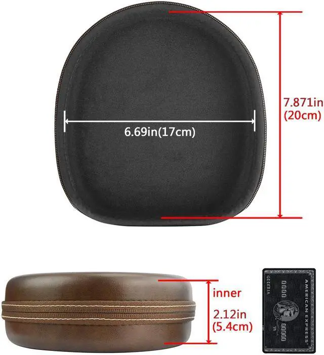 Alt view image 5 of 9 - Geekria Shield Headphones Case Compatible with Bose QC45, QC 35 II Gaming, QC 35 II, QC 35 Case Replacement Hard Shell Travel Carrying Bag with Cable Storage (Brown)