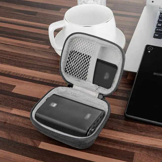 Alt view image 6 of 6 - Geekria Shield Headphones Case Compatible with Fiio M5, BTR3, BTR5, A1, S.M.S.L IDOL+, IDEA, X4, Shanling Q1, M1 Case, Replacement Hard Shell Travel Carrying Bag with Cable Storage (Grey)