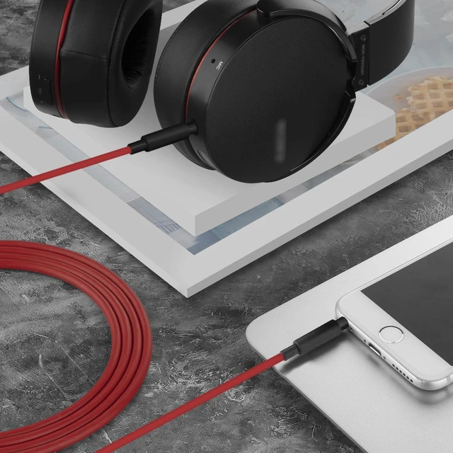 Alt view image 6 of 6 - Geekria QuickFit Audio Cable Compatible with Sony WH-H710N, WH-H700N, WH-H810, WH-1000XM5, WH-1000XM4, WH-1000XM3, WH-1000XM2, WH-XB910N Cable, 3.5mm Aux Replacement Stereo Cord (4 ft/1.2 m)