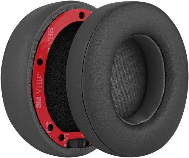 Alt view image 2 of 6 - Geekria Performance Protein Leather Replacement Ear Pads for Beats Studio 3 Wireless, Studio 3.0 Wireless (A1914) Headphones Ear Cushions, Headset Earpads, Ear Cups (Grey/ Extra Thick)