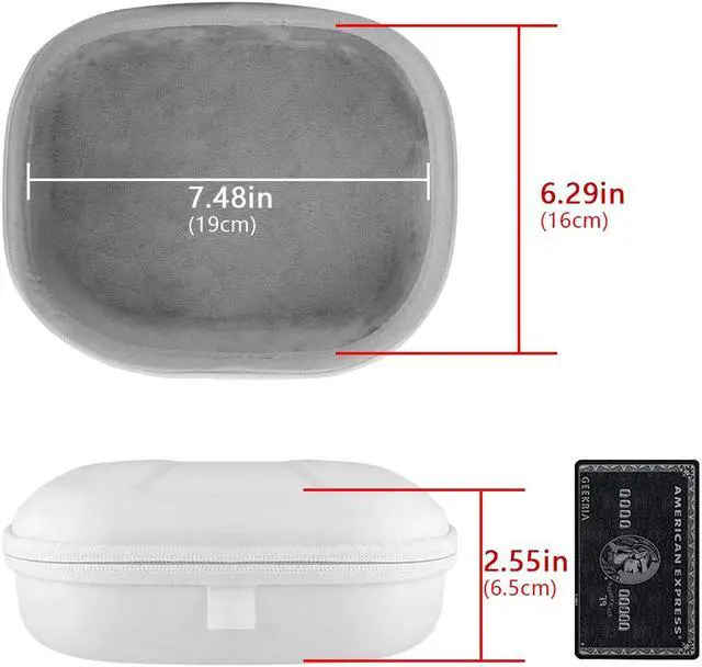Alt view image 4 of 6 - Geekria Shield Headphones Case Compatible with JBL Tour ONE, TUNE 750, Live 650 BTNC, Live 500BT, E65BTNC Case, Replacement Hard Shell Travel Carrying Bag with Cable Storage (White)