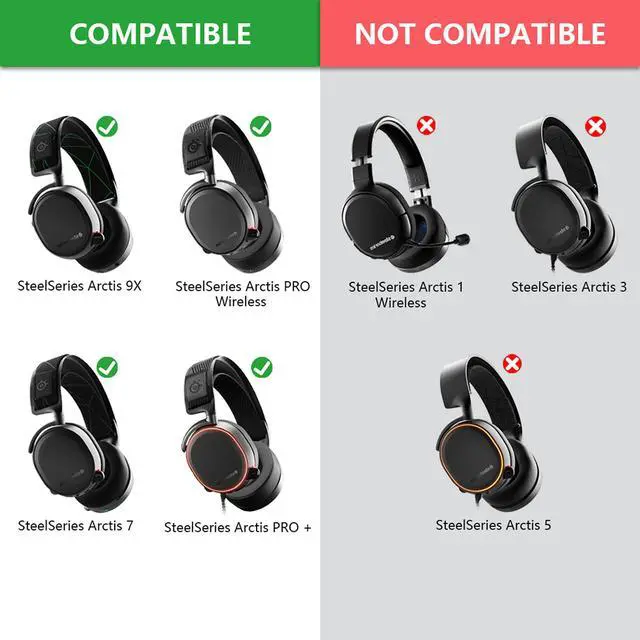Alt view image 5 of 6 - Geekria Flex Fabric Headband Pad, Compatible with SteelSeries Arctis 7, Arctis 9X, Arctis PRO Headphones Replacement Band / Headset Headband Cushion Cover Repair Parts (Black)