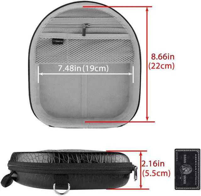 Alt view image 4 of 6 - Geekria Shield Case Compatible with JBL TourONE, Live 650BTNC, TUNE 750NC, E65BTNC Headphones, Replacement Protective Hard Shell Travel Carrying Bag with Accessories Storage (Black)