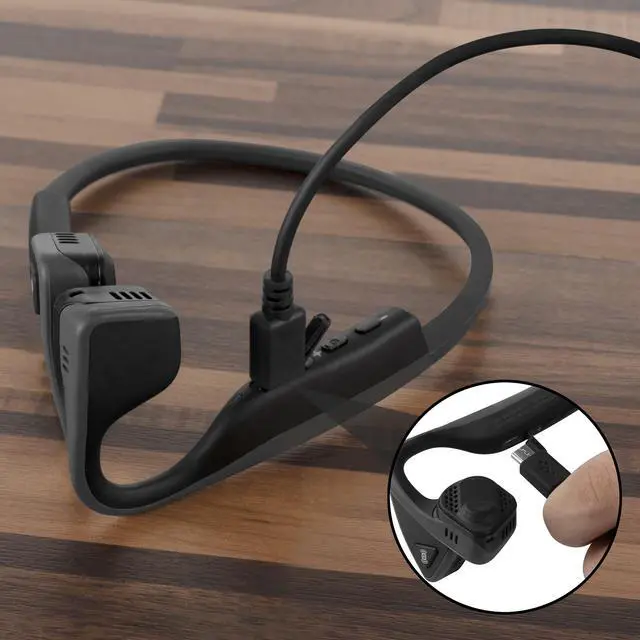 Alt view image 5 of 6 - Geekria Micro-USB Bone-conduction headphones Short Charger Cable, Compatible with AfterShokz AS600 AS650 AS650SG AS650CR Charger, USB to Micro-USB Replacement Power Charging Cord (1 ft / 25 cm)