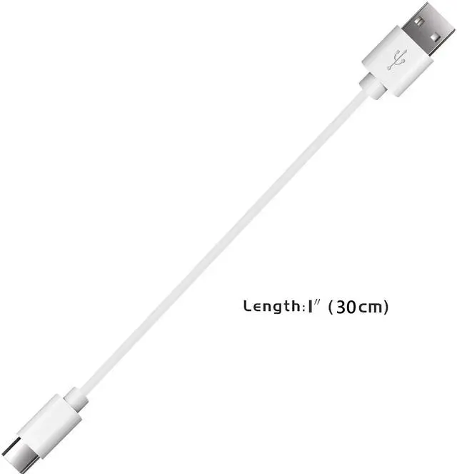 Alt view image 3 of 6 - Geekria Type-C Speakers Short Charger Cable, Compatible with JBL Flip 6, Flip 5, Pulse 5, Pulse 4, Charge 4, Clip 4 Charger, USB to USB-C Replacement Power Charging Cord (1 ft / 30 cm 2 Pack)