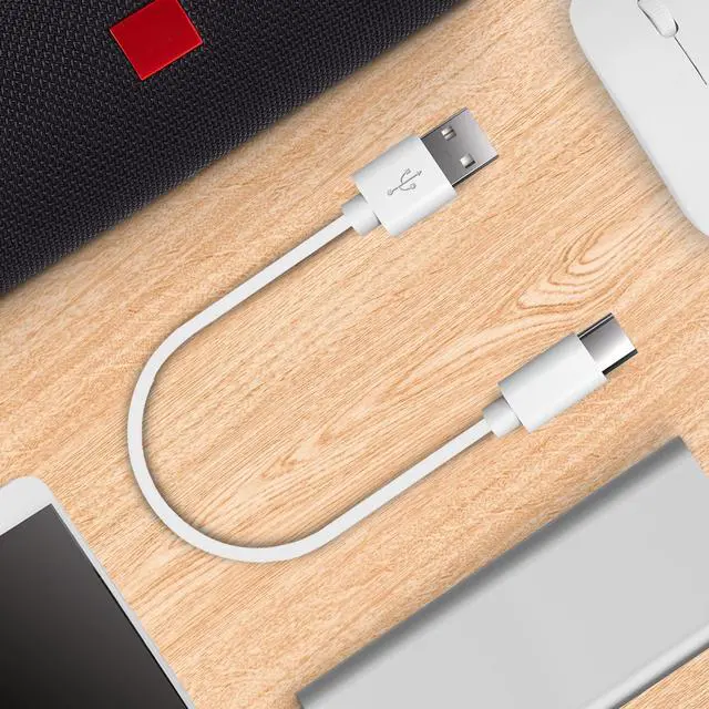 Alt view image 6 of 6 - Geekria Type-C Speakers Short Charger Cable, Compatible with JBL Flip 6, Flip 5, Pulse 5, Pulse 4, Charge 4, Clip 4 Charger, USB to USB-C Replacement Power Charging Cord (1 ft / 30 cm 2 Pack)
