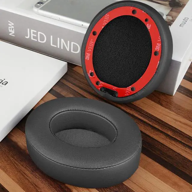 Alt view image 6 of 6 - Geekria Performance Protein Leather Replacement Ear Pads for Beats Studio 3 Wireless, Studio 3.0 Wireless (A1914) Headphones Ear Cushions, Headset Earpads, Ear Cups (Grey/ Extra Thick)
