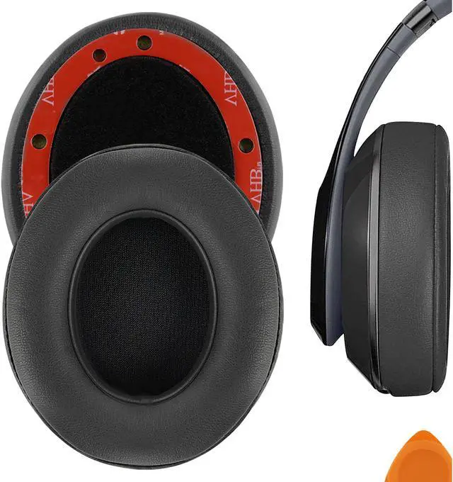 Main image of Geekria Performance Protein Leather Replacement Ear Pads for Beats Studio 3 Wireless, Studio 3.0 Wireless (A1914) Headphones Ear Cushions, Headset Earpads, Ear Cups (Grey/ Extra Thick)