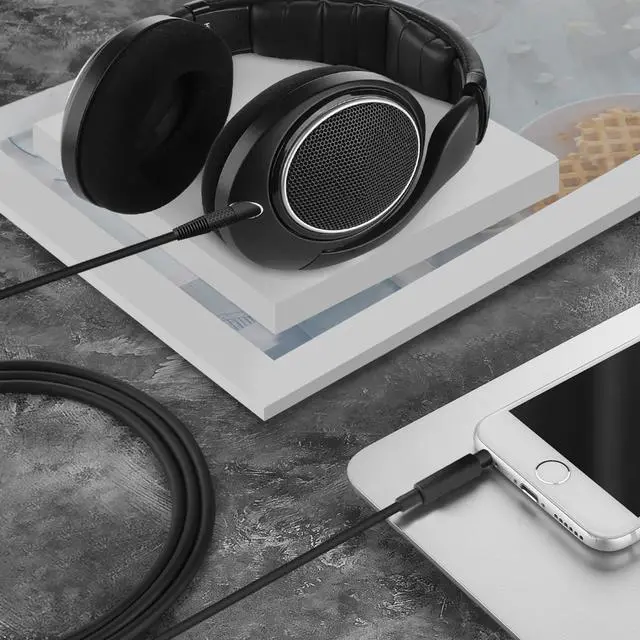 Alt view image 6 of 12 - Geekria QuickFit Audio Cable Compatible with Sennheiser HD 560 S, HD599, HD598, HD 598SE, HD 598CS, HD 598SR, HD579, HD569, HD400 PRO Cable, 2.5mm Jack AUX Replacement Stereo Cord (6ft / 170cm)