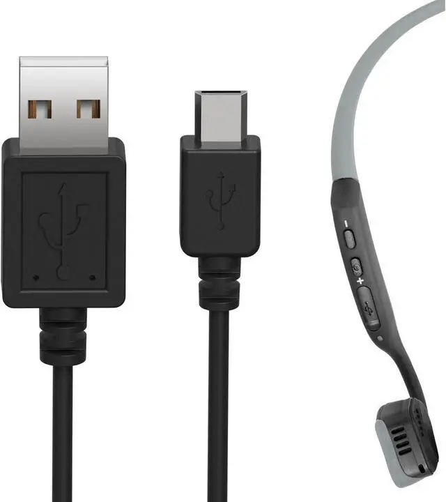 Main image of Geekria Micro-USB Bone-conduction headphones Short Charger Cable, Compatible with AfterShokz AS600 AS650 AS650SG AS650CR Charger, USB to Micro-USB Replacement Power Charging Cord (1 ft / 25 cm)