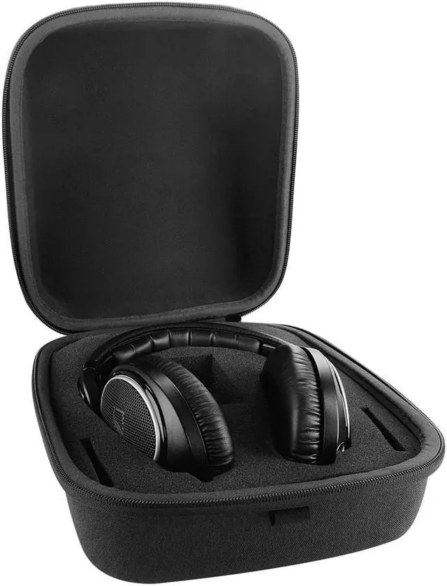 Alt view image 4 of 9 - Geekria Shield Case for Large-Sized Over-Ear Headphones, Replacement Protective Hard Shell Travel Carrying Bag with Cable Storage, Compatible with Sennheiser HD599, HD598, AKG K371 (Drak Grey)