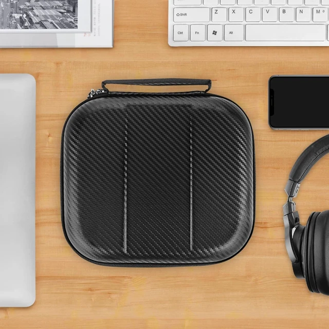 Alt view image 7 of 8 - Geekria Shield Headphones Case Compatible with ATH-MSR7NC, ATH-MSR7GM, ATH-MSR7BK, ATH-MSR7 Case, Replacement Hard Shell Travel Carrying Bag with Cable Storage (Black)