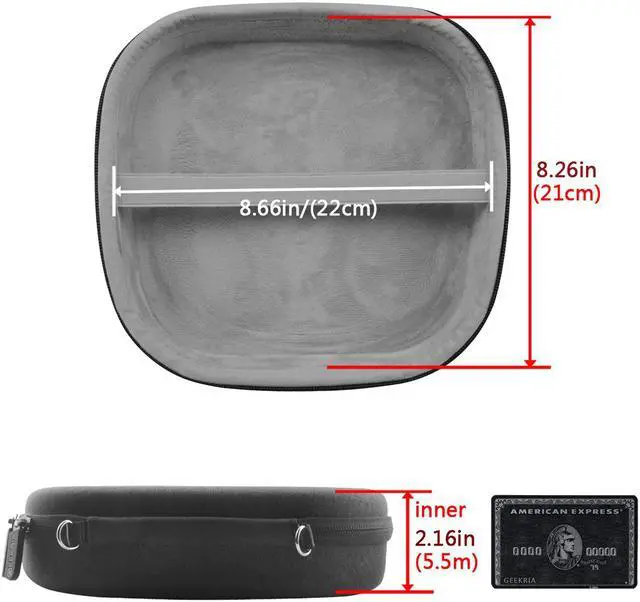 Alt view image 4 of 8 - geekria ultrashell gaming headset case, compatible with steelseries arctis pro, arctis 7, astro gaming a50, a40, turtle beach elite 800x, hyperx cloud flight, cloud revolver s headphones