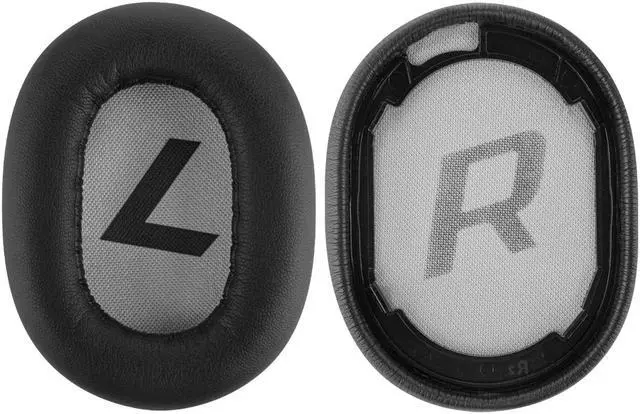 Alt view image 3 of 6 - Geekria QuickFit Protein Leather Replacement Ear Pads for Plantronics BackBeat PRO 2, BackBeat PRO 2 Special Edition, Voyager 8200 UC, Headphones Ear Cushions, Headset Earpads Ear Cups (Black Tan)