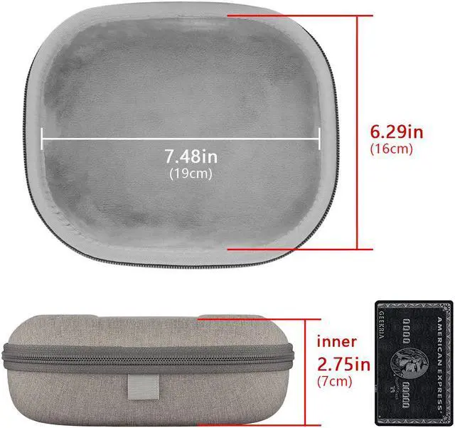 Alt view image 4 of 6 - Geekria Shield Headphones Case Compatible with Sony WH-1000XM4, WH-1000XM3, WH-1000XM2, WH-XB910N Case, Replacement Hard Shell Travel Carrying Bag with Cable Storage (Light Brown)