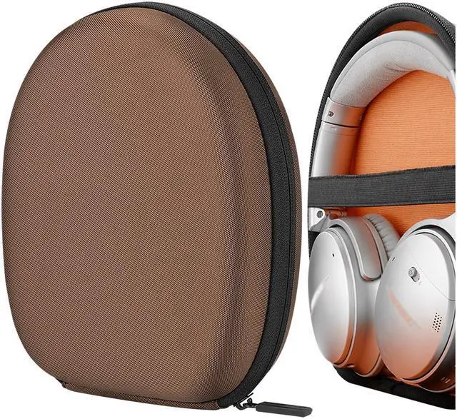Alt view image 4 of 9 - Geekria UltraShell Headphones Full Size Hard Carrying Case, Brown Fabric.