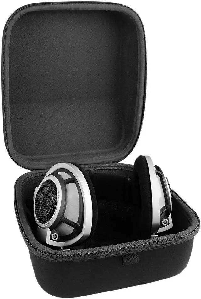 Alt view image 4 of 9 - Geekria Shield Case for Large Sized Over-Ear Headphones, Replacement Protective Hard Shell Travel Carrying Bag with Cable Storage, Compatible with Beyerdynamic DT 880 Pro, AKG K701 (Drak Grey)