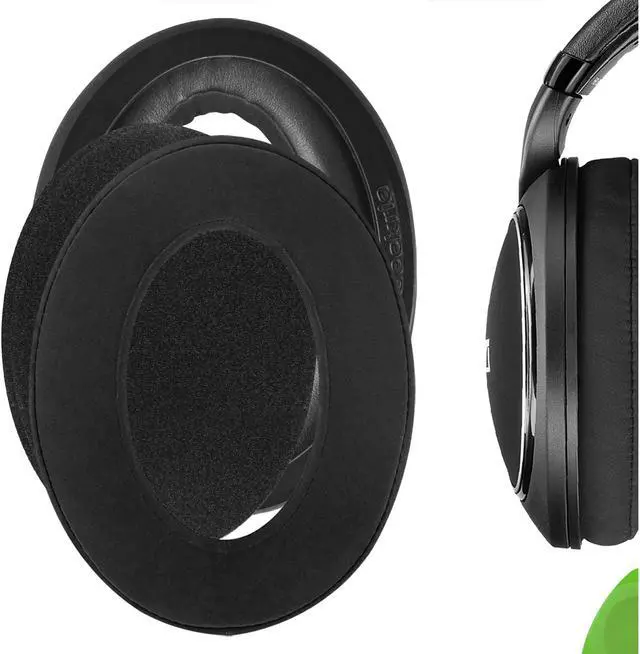 Alt view image 2 of 8 - Geekria Comfort Velour Replacement Ear Pads for Sennheiser HD598, HD598SE, HD598CS, HD598SR, HD595 Headphones Ear Cushions, Headset Earpads, Ear Cups Repair Parts (Black)