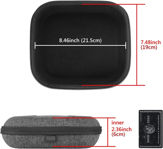 Alt view image 4 of 6 - Geekria Shield Headphones Case Compatible with Sony WH-1000XM5, WH-CH710N, WH-CH700N, WH-1000XM4, WH-XB910N Case, Replacement Hard Shell Travel Carrying Bag with Cable Storage (Gery)