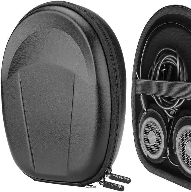 Alt view image 2 of 10 - Geekria Shield Headphones Case Compatible with Grado SR325e, SR80, SR80e, SR80i, SR60, SR60i, SR60e, RS2, RS1  Case, Replacement Hard Shell Travel Carrying Bag with Cable Storage (Black)