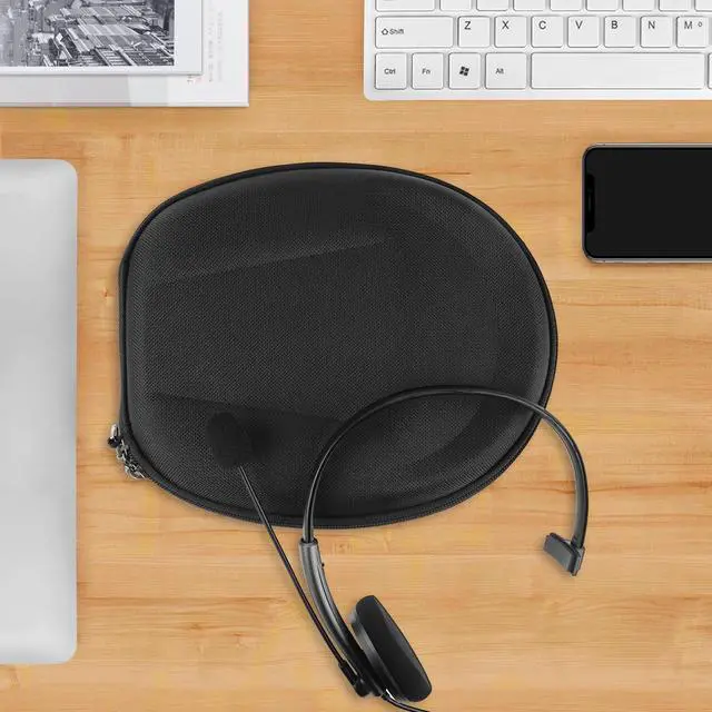 Alt view image 7 of 10 - geekria headset case for vxi blueparrott b450xt, b350xt, b250xt, b250xts, voiinoiu, arkey burds, mpow pro, truck driver, call center headphone/hard shell carrying case/protective travel bag