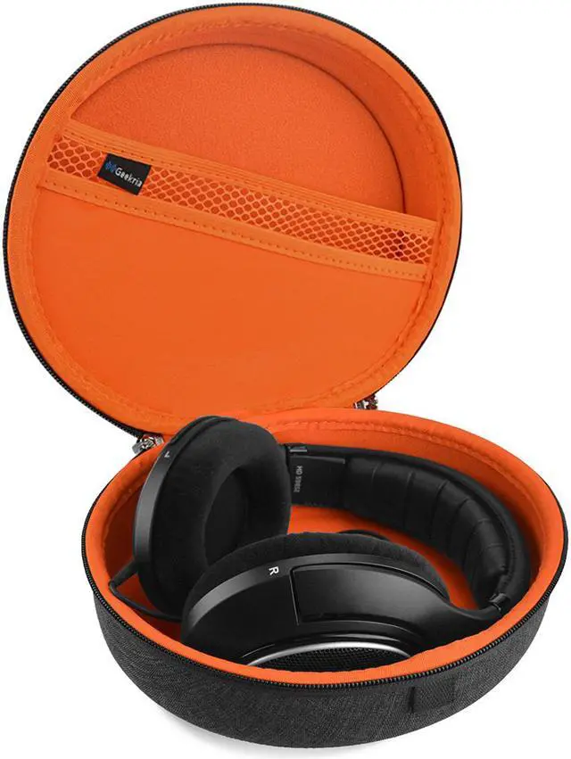 Alt view image 4 of 8 - Geekria Shield Headphones Case Compatible with Sennheiser HD650, HD600, HD598, HD558, HD518, HD280 Pro, Case, Replacement Hard Shell Travel Carrying Bag with Cable Storage (Dark Grey)