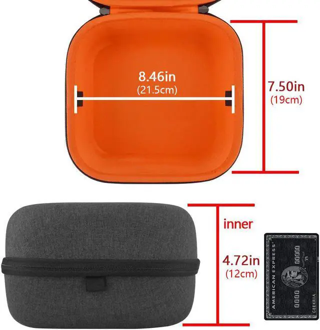 Alt view image 5 of 8 - Geekria Shield Case Compatible with AKG K340, K240, K242, K271, K272, K141, K142, K121 Headphones,  Replacement Protective Hard Shell Travel Carrying Bag with Cable Storage (Dark Grey)