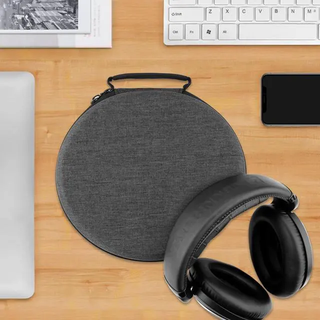 Alt view image 7 of 8 - Geekria Shield Headphones Case Compatible with Sennheiser HD650, HD600, HD598, HD558, HD518, HD280 Pro, Case, Replacement Hard Shell Travel Carrying Bag with Cable Storage (Dark Grey)