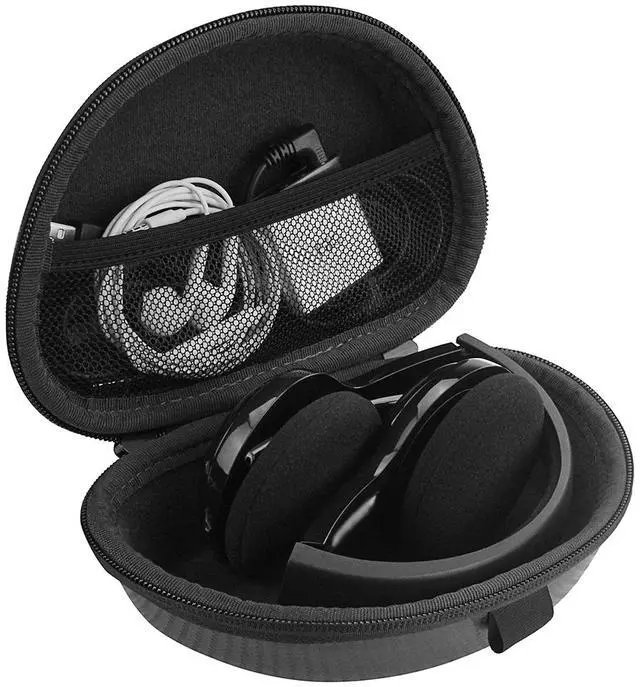 Alt view image 3 of 6 - Geekria Shield Case Compatible with Logitech H600, H800, H900 Headphone, Replacement Protective Hard Shell Travel Carrying Bag with Cable Storage (Black)