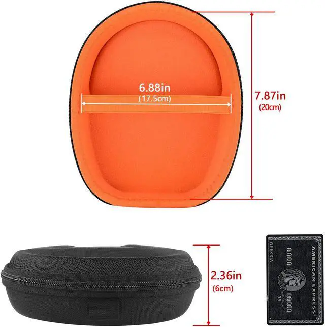 Alt view image 5 of 10 - geekria headset case for vxi blueparrott b450xt, b350xt, b250xt, b250xts, voiinoiu, arkey burds, mpow pro, truck driver, call center headphone/hard shell carrying case/protective travel bag