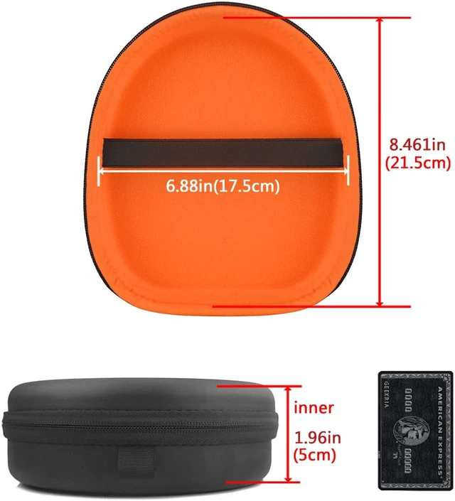 Alt view image 6 of 9 - geekria ultrashell headphones case for parrot zik, bose quietcomfort qc3, qc25, qc2, qc15, aroundear ae2w, ae2i, ae2, tp1, soundlink onear, oe, oe2, oe2i, grado, ath, akg, jbl, foldable headphones /