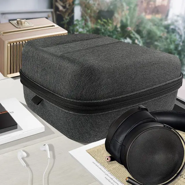 Alt view image 7 of 10 - Geekria Shield Case for Large-Sized Over-Ear Headphones, Replacement Protective Hard Shell Travel Carrying Bag with Cable Storage, Compatible with ATH-WP900, SONY MDR-Z7M2 (Drak Grey)