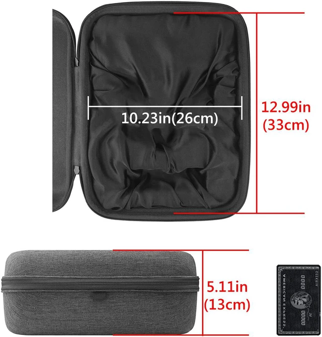 Alt view image 6 of 10 - Geekria Shield Case for Large-Sized Over-Ear Headphones, Replacement Protective Hard Shell Travel Carrying Bag with Cable Storage, Compatible with Sennheiser HD820 (Drak Grey)