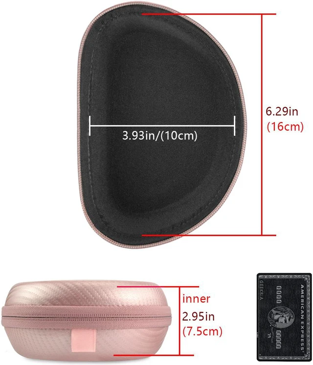 Alt view image 7 of 9 - geekria ultrashell beats solo3, solo 3, solo2 wireless onear headphones hard carrying case/headset protective travel bag with space for cable, charger and accessories rose gold