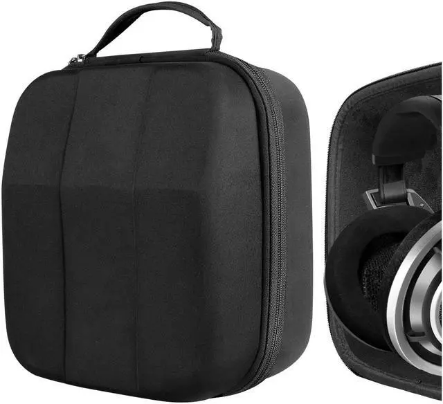 Alt view image 2 of 9 - Geekria Shield Case for Large Sized Over-Ear Headphones, Replacement Protective Hard Shell Travel Carrying Bag with Cable Storage, Compatible with Beyerdynamic DT 880 Pro, AKG K701 (Drak Grey)