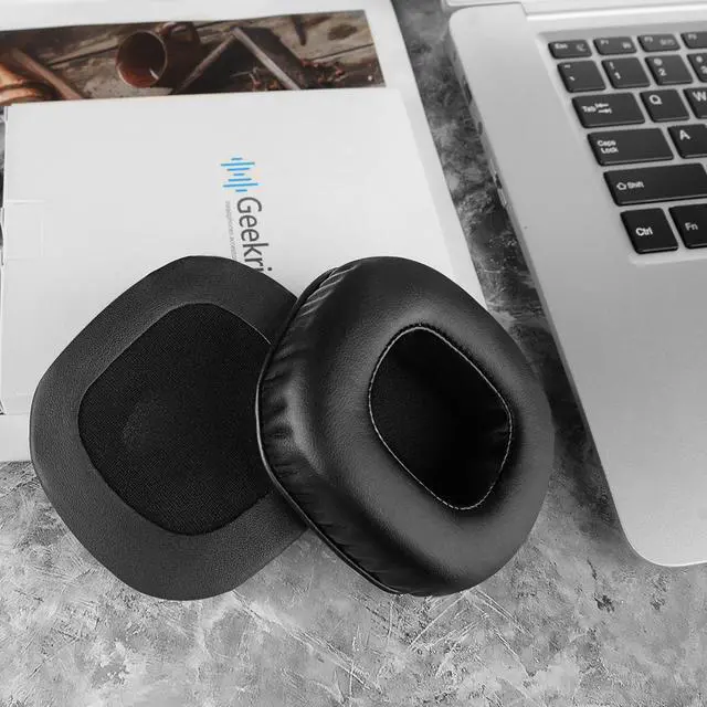 Alt view image 6 of 8 - Geekria QuickFit Protein Leather Replacement Ear Pads for Razer Tiamat 2.2, Tiamat 7.1 Headphones Ear Cushions, Headset Earpads, Ear Cups Repair Parts Not Fit Tiamat 7.1 v2