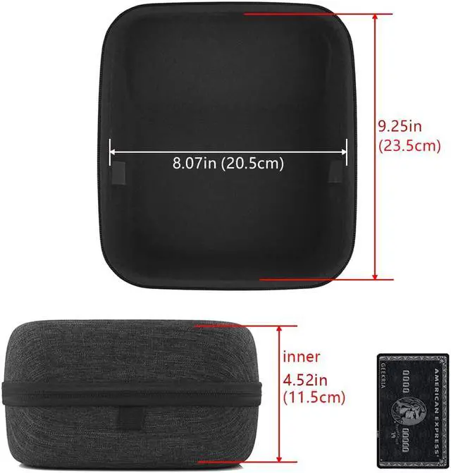 Alt view image 5 of 9 - Geekria Shield Case for Large-Sized Over-Ear Headphones, Replacement Protective Hard Shell Travel Carrying Bag with Cable Storage, Compatible with Sennheiser HD599, HD598, AKG K371 (Drak Grey)