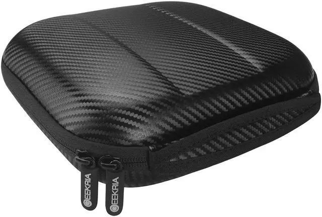 Alt view image 5 of 6 - Geekria Shield Case Compatible with Pioneer HDJ-2000, HDJ-1500 for Foldable / Lay Flat Over-Ear Headphones, Replacement Hard Shell Travel Carrying Bag with Cable Storage (Black)