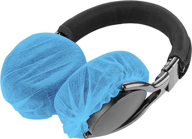 Alt view image 3 of 9 - Geekria 100 Pairs Medium Non-Woven Fabric Disposable Headphone Covers/Earphone Covers/Ear Pads Protector/Stretchable Sanitary Earcup, Fits 3.14"-4.33" Headsets (Blue)