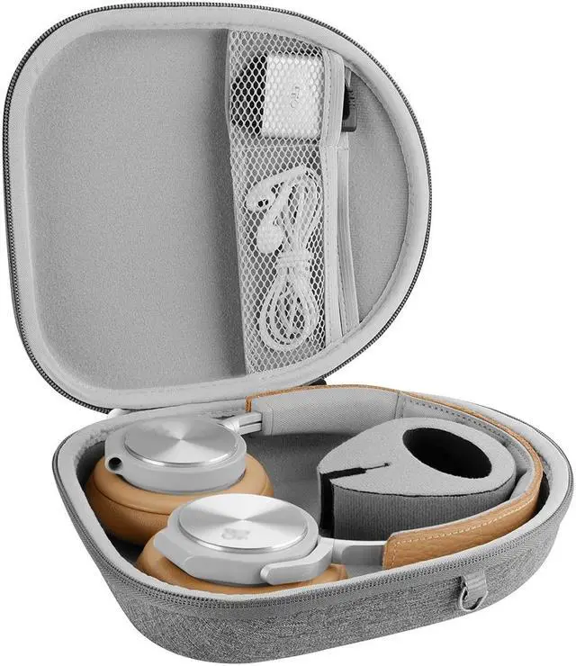 Alt view image 5 of 11 - Geekria Shield Headphones Case Compatible with B&O PLAY Beoplay H9i, H95, H9, H8, H6, H4, H2 Case, Replacement Hard Shell Travel Carrying Bag with Cable Storage (Gery)