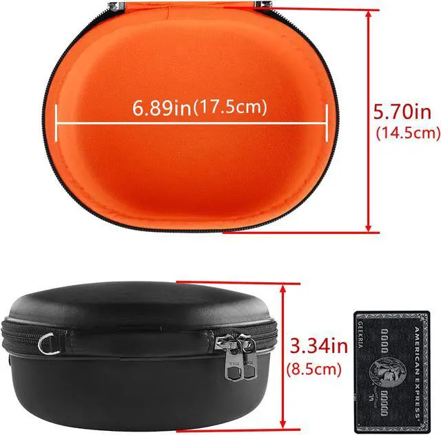 Alt view image 5 of 10 - headphones case for skullcandy crusher bluetooth wireless, sennheiser hd 4.30i, hd 4.30g, hd 4.20, hd 2.30, momentum 2.0, mm550x, hard shell carrying case/headset travel bag black pu
