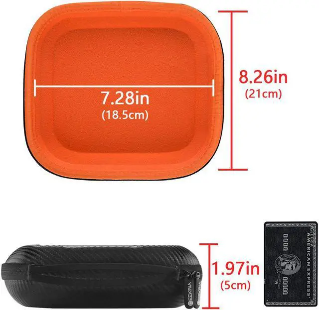 Alt view image 4 of 6 - Geekria Shield Case Compatible with Pioneer HDJ-2000, HDJ-1500 for Foldable / Lay Flat Over-Ear Headphones, Replacement Hard Shell Travel Carrying Bag with Cable Storage (Black)