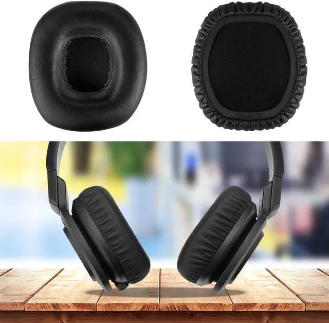 Alt view image 6 of 6 - Geekria QuickFit Protein Leather Replacement Ear Pads for JBL J55, J55a, J55i Headphones Ear Cushions, Headset Earpads, Ear Cups Repair Parts (Black)