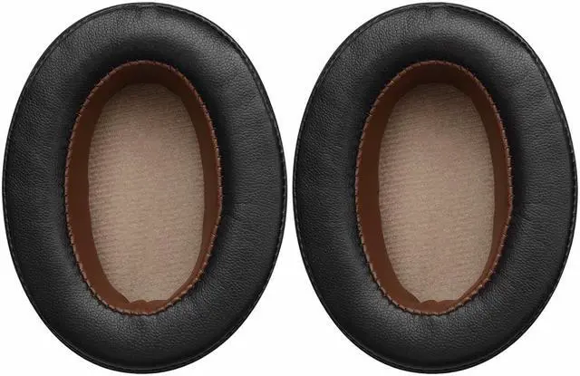 Alt view image 3 of 9 - Geekria QuickFit Protein Leather Replacement Ear Pads for Sennheiser Momentum 2.0 Over-Ear Headphones Ear Cushions, Headset Earpads, Ear Cups Repair Parts (Dark Brown)